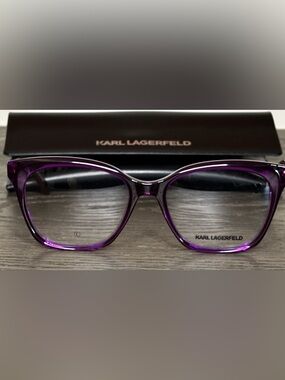 Karl Lagerfeld KL6108 540 Cyclamen Violet Eyeglasses Frames 54-17-140 Case NEW